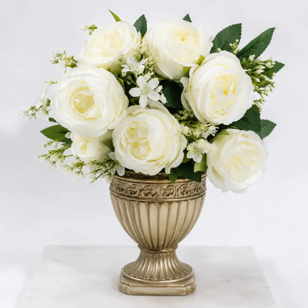Buquê de rosas creme