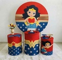 Kit prata-Mulher maravilha