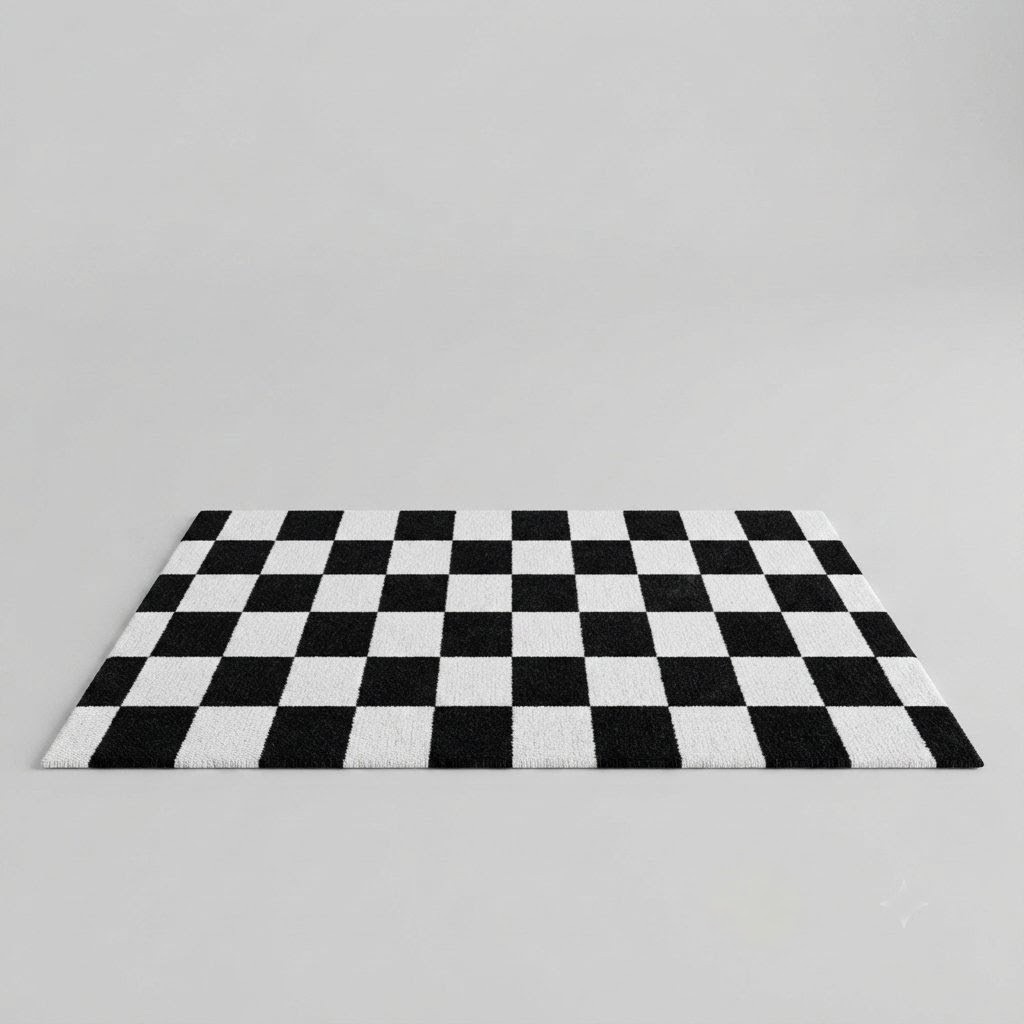 Tapete Lona Preto e branco