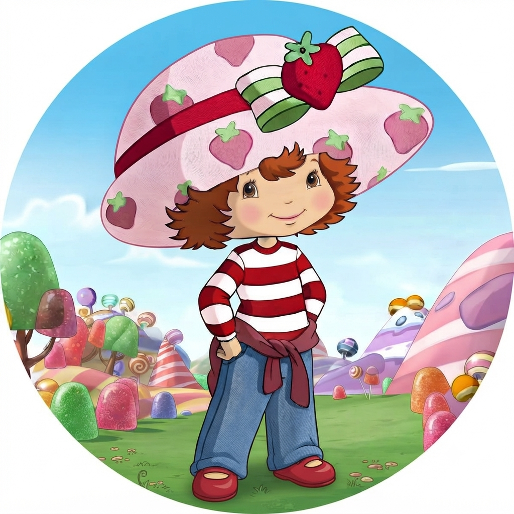 Capa Moranguinho para painel redondo