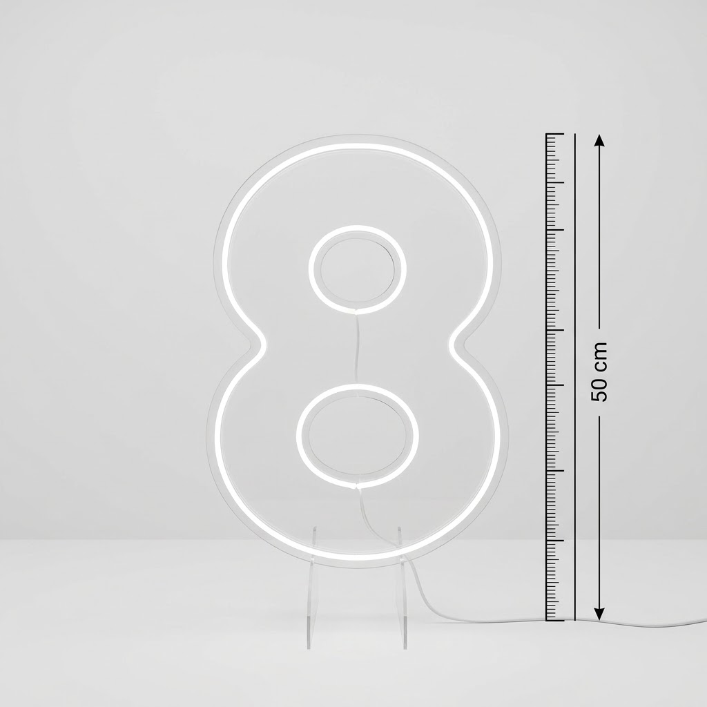 Led n°8 Acrílico 50 cm