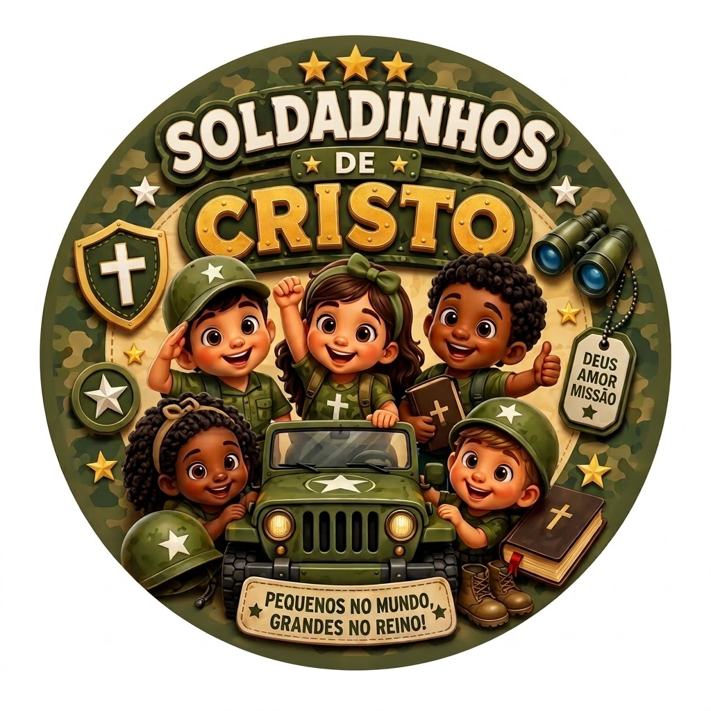 Capa Soldadinhos de Cristo para painel redondo